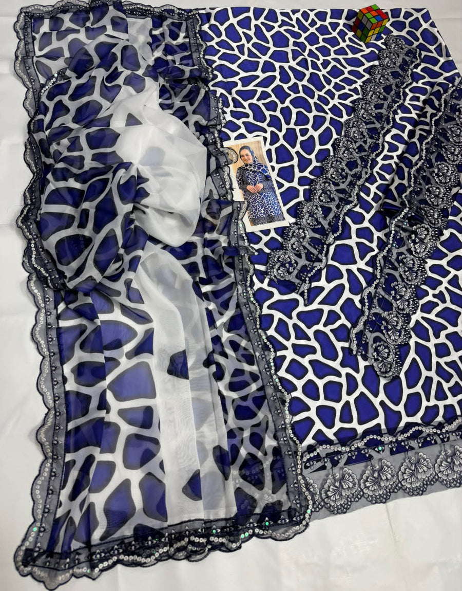 Contemporary Abstract Print Straight Shirt with Solid Trousers & Dupatta