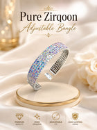 Pure Zirqoon Sparkling Stone Adjustable Gold-Plated Bangle