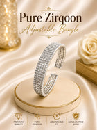 Pure Zirqoon Sparkling Stone Adjustable Gold-Plated Bangle