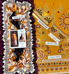Pezwan Premium Air-Jet Dhanak Heavy Embroidered 3-Piece Unstitched Suit (D#3005) with Woolen Shawl