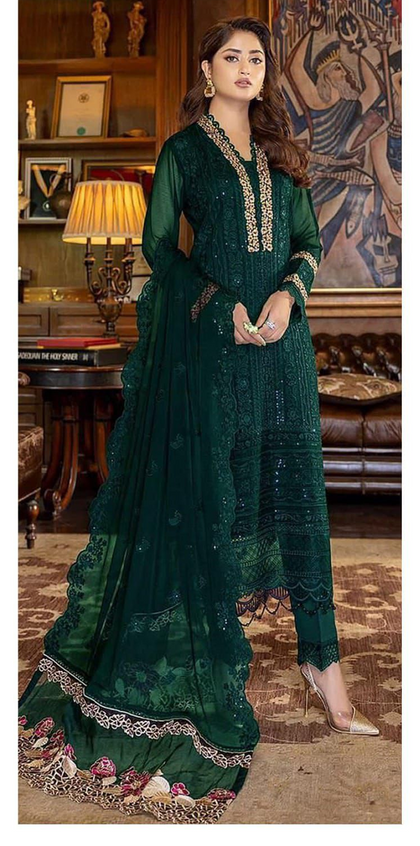 MARIA.B Premium Version 3PC Embroidered Dhanak Suit – Winter Collection 2026/27