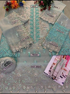 Elaaf Bridal Grey Organza Handwork Embroidered Suit – Adda Work, Pearls & Ready-to-Wear Dupatta