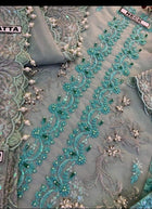 Elaaf Bridal Grey Organza Handwork Embroidered Suit – Adda Work, Pearls & Ready-to-Wear Dupatta