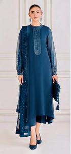 Baroque Chiffon Embroidered Elegance – Premium Unstitched Replica Collection