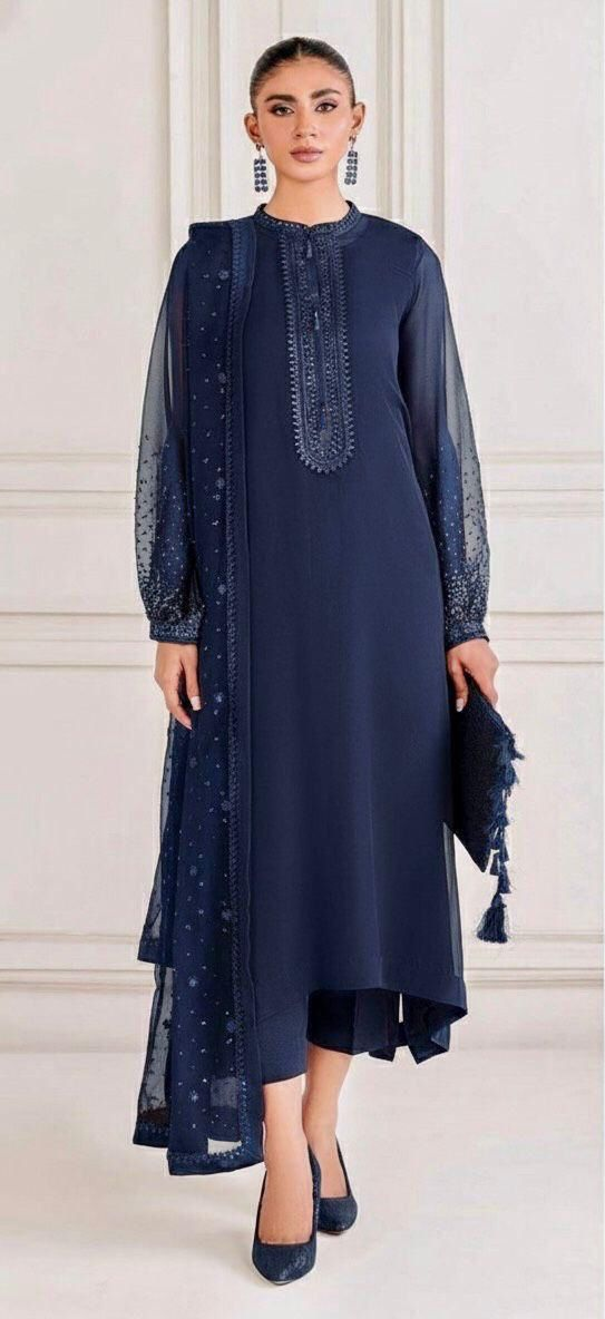Baroque Chiffon Embroidered Elegance – Premium Unstitched Replica Collection