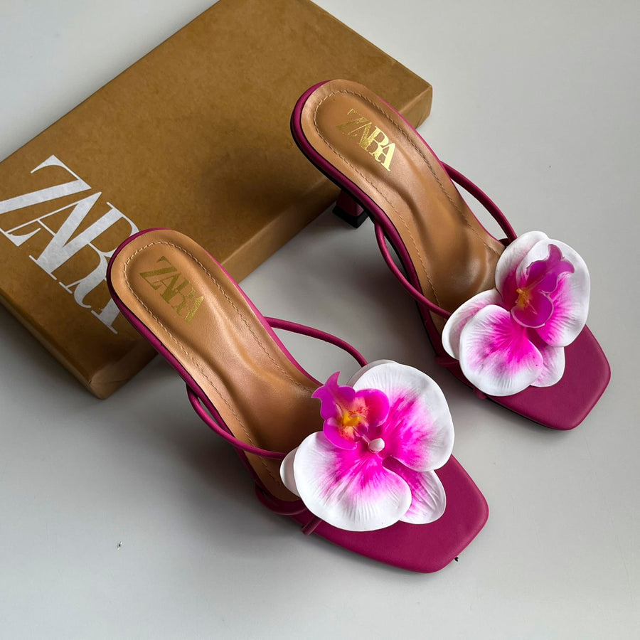 FLOWERS 🌺 ZARA Heels – Elegant Floral Design | Sizes 36–42
