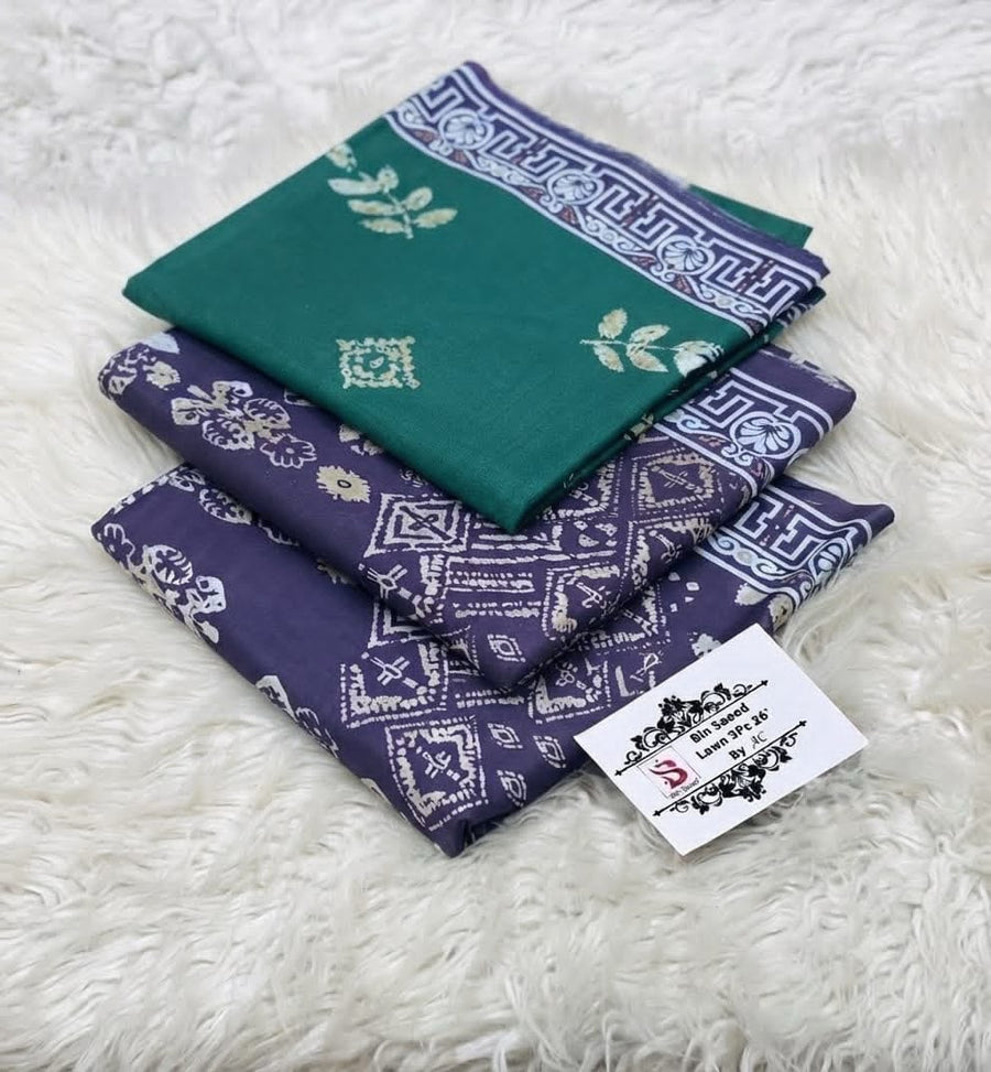 Bin Saeed Original Printed Lawn 3-Piece Collection 2026