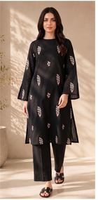 Bareeze Winter Collection 26-27 Airjet Dhanak 2-Piece Black Embroidered Suit