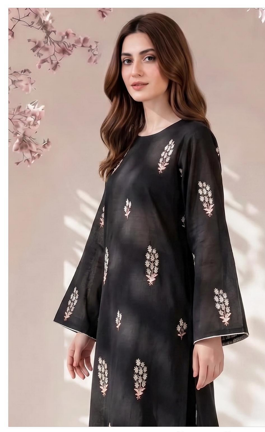 Bareeze Winter Collection 26-27 Airjet Dhanak 2-Piece Black Embroidered Suit