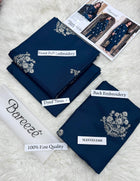 Bareeze Winter Collection 26-27 Airjet Dhanak 2-Piece Navy Blue Embroidered Suit