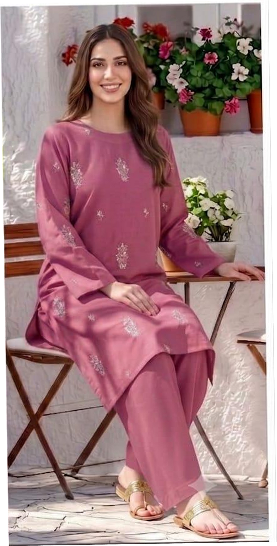 Bareeze Winter Collection 26-27 Airjet Dhanak 2-Piece Mauve Embroidered Suit