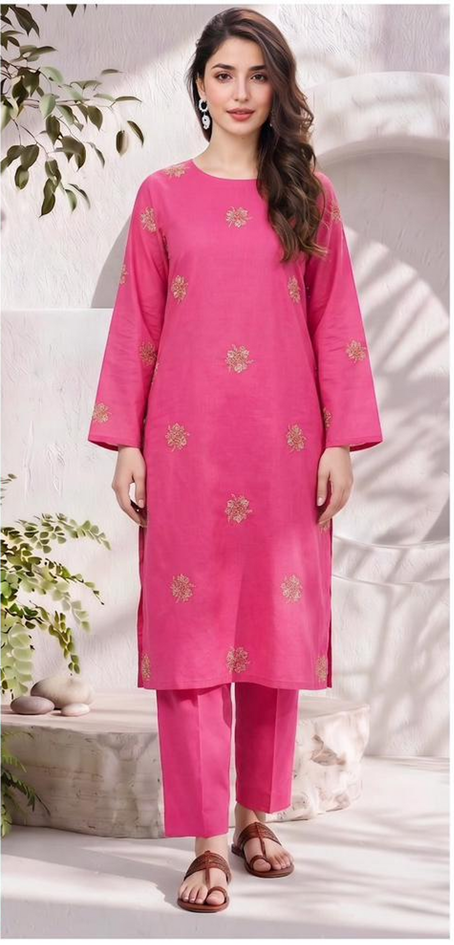 Bareeze Winter Collection 26-27 Airjet Dhanak 2-Piece Pink Embroidered Suit