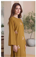 Bareeze Winter Collection 26-27 Airjet Dhanak 2-Piece Mustard Embroidered Suit