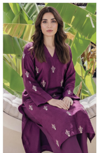 Bareeze Winter Collection 26-27 Airjet Dhanak 2-Piece Plum Embroidered Suit