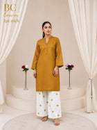 Waniya Noor Stitched Lawn 2PC Suit Solid Jet Black Shirt Lace Embellished White Heart Embroidered Flapper Trouser Ready to Wear