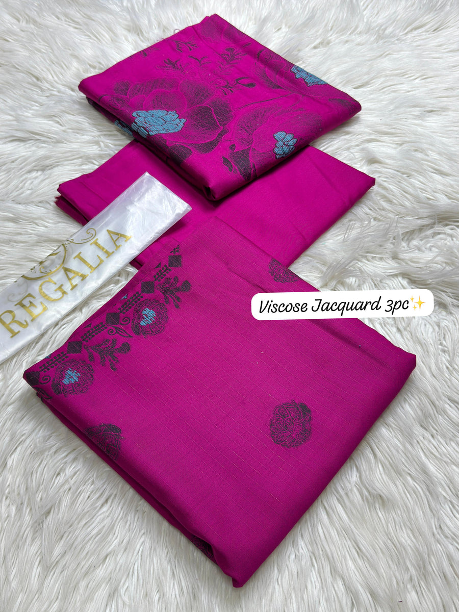 Regalia Premium Viscose Jacquard 3-Piece Unstitched Suit (2026 Collection)