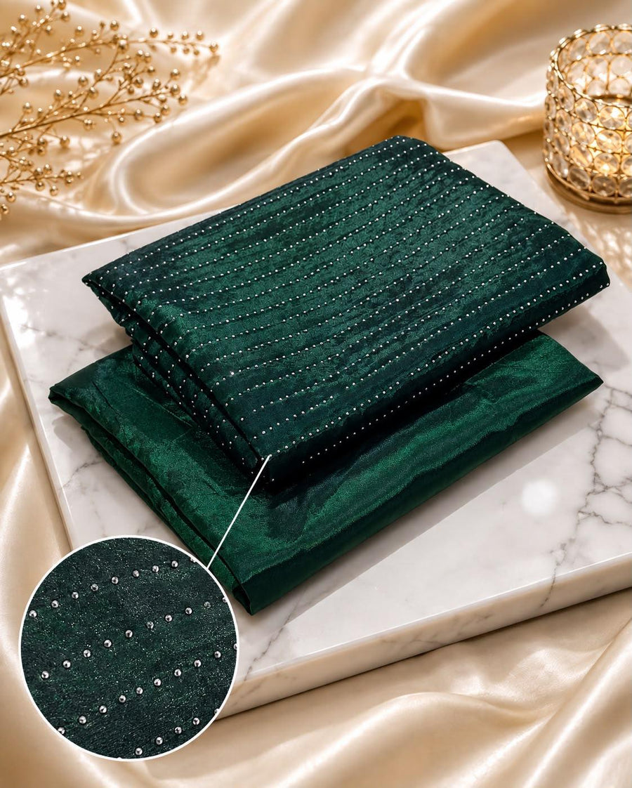Viral TikTok Edition – Sheesa Italian Silk Stone Work 2-Piece Unstitched Suit