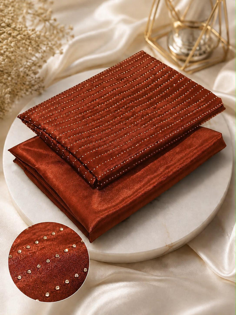 Viral TikTok Edition – Sheesa Italian Silk Stone Work 2-Piece Unstitched Suit