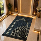 Top Madina Style Muqam-e-Ibrahim Soft Velvet Prayer Mat (Janamaz)