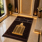 Top Madina Style Dome Design Soft Velvet Prayer Mat (Janamaz)