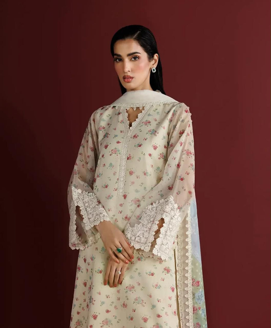 Farasha Luxury Chiffon Collection | Unstitched 3-Piece Heavy Embroidered Suit