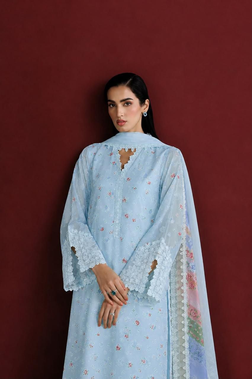 Farasha Luxury Chiffon Collection | Unstitched 3-Piece Heavy Embroidered Suit