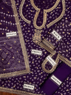 Barooque Embroidered Chiffon SF-625 | 3-Piece Chunari Design Suit