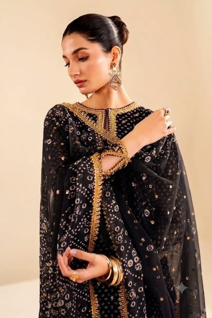 Barooque Embroidered Chiffon SF-625 | 3-Piece Chunari Design Suit