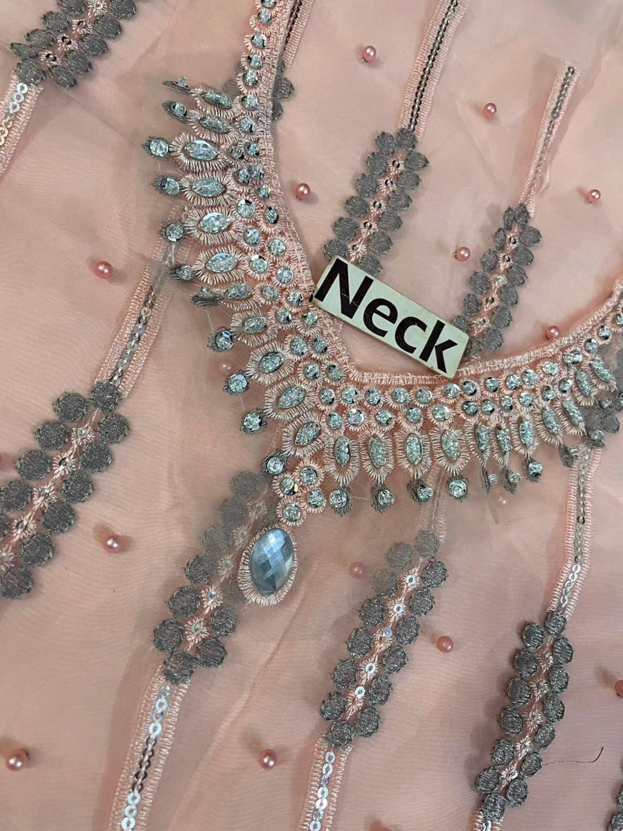 Flossie Festive Collection | Organza Handwork Embroidered 3-Piece Suit