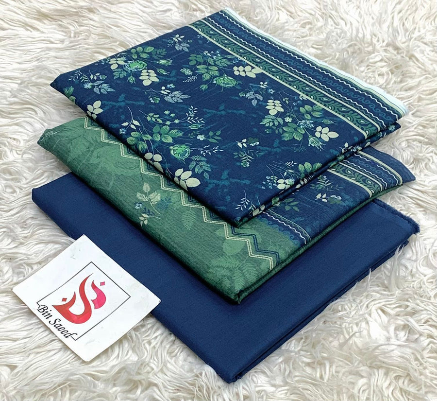 Bin Saeed Original Printed Lawn Collection | 3-Piece Summer Suit