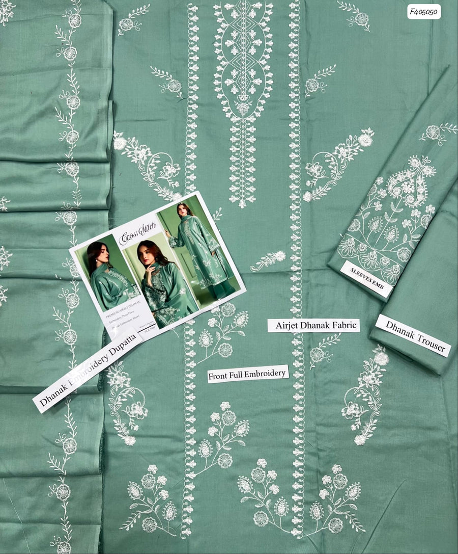 Cross Stitch Premium Airjet Dhanak Embroidered 3-Piece Suit – Winter 2026–27