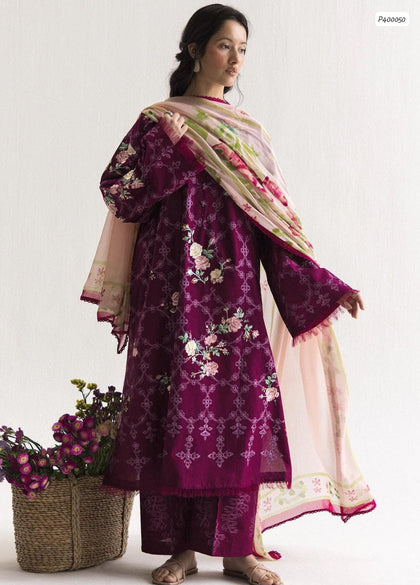 Coco by Zara Shahjahan Elegant Embroidered Dhanak 3-Piece Suit – Winter 2026
