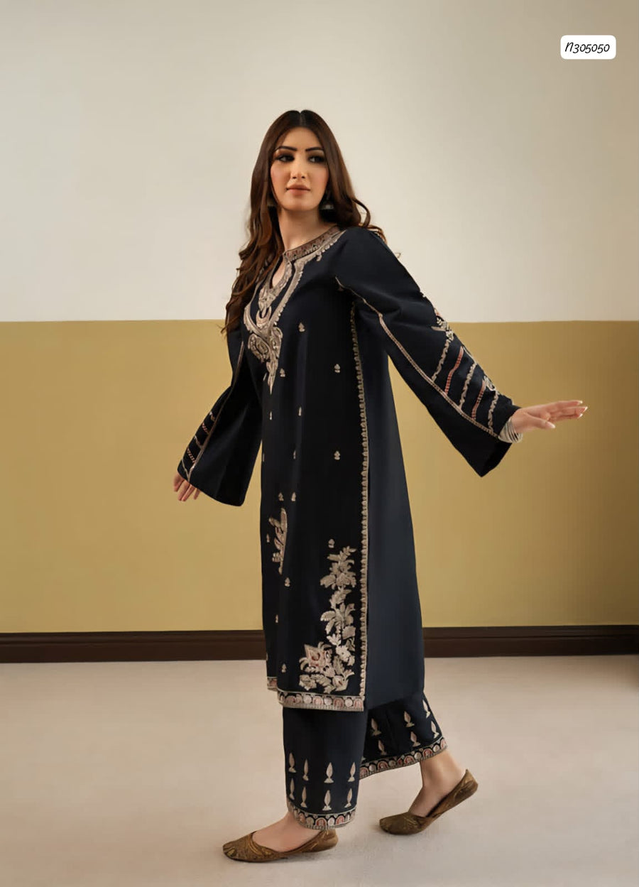 Urgepret Premium Air-Jet Dhanak Heavy Thread Embroidered 2-Piece Suit – Winter 2026–27