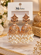 Gold-Plated Waterproof Jhumkies – 4 Random Colors