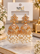 Gold-Plated Waterproof Jhumkies – 4 Random Colors