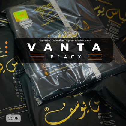 Libas-e-Yousaf Vanta Black – Premium Wash & Wear Suit