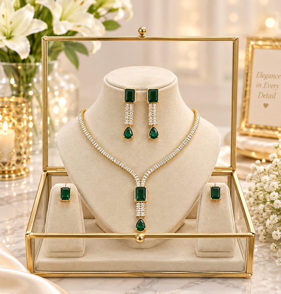 Heavy Bridal Jewelry Set – Waterproof & Premium Quality