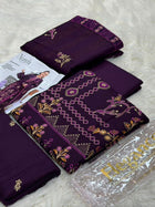 Nureh by Elegance Chamki Dhanak Embroidered 3-Piece Unstitched Winter Collection