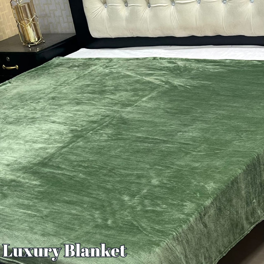 Premium Super Soft AC Fleece Double Bed Blanket (Elegant Bag Packing Included)