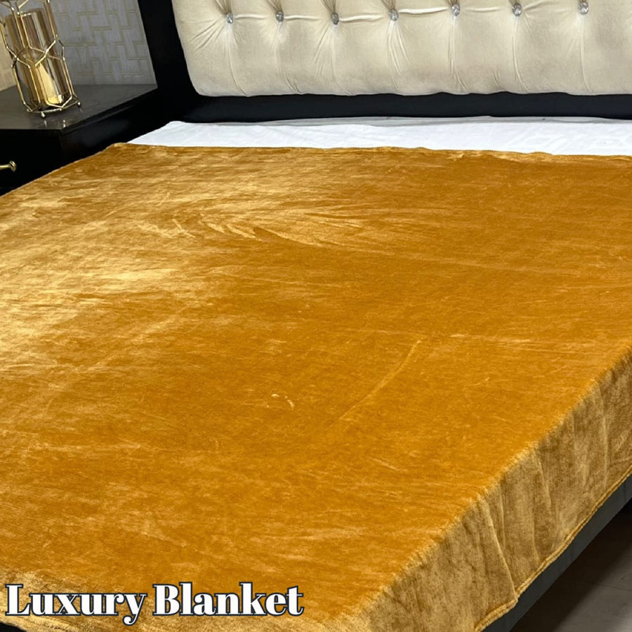 Premium Super Soft AC Fleece Double Bed Blanket (Elegant Bag Packing Included)