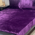 Premium Soft Velvet Fleece King Size Bedsheet with 2 Pillow Covers (95" x 90")