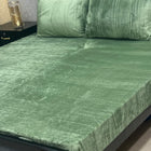 Premium Soft Velvet Fleece King Size Bedsheet with 2 Pillow Covers (95" x 90")
