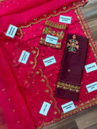 Exclusive Maria.B Heavy Embroidered Silk Suit – Most Viral Article of the Year