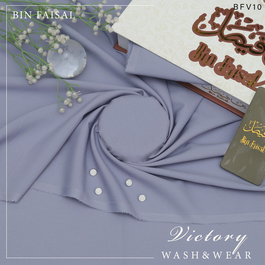 Bin Faisal Original 'Victory' Super Luxury Wash & Wear – 4M Unstitched Tropical Fabric