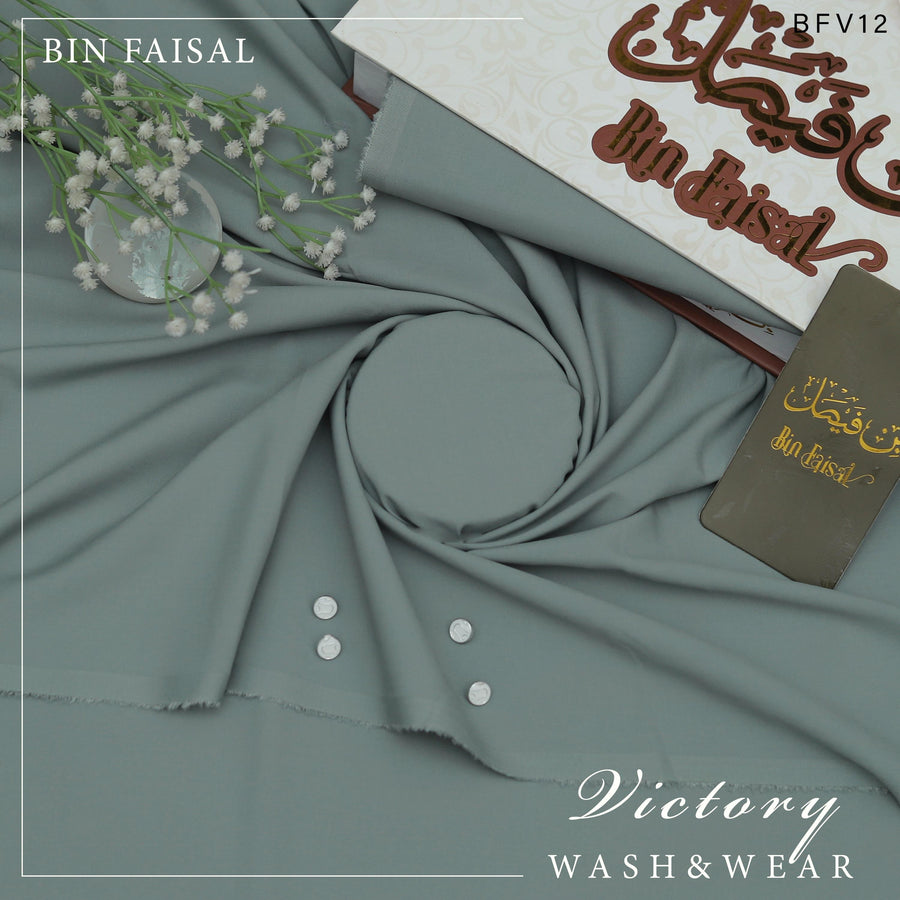 Bin Faisal Original 'Victory' Super Luxury Wash & Wear – 4M Unstitched Tropical Fabric