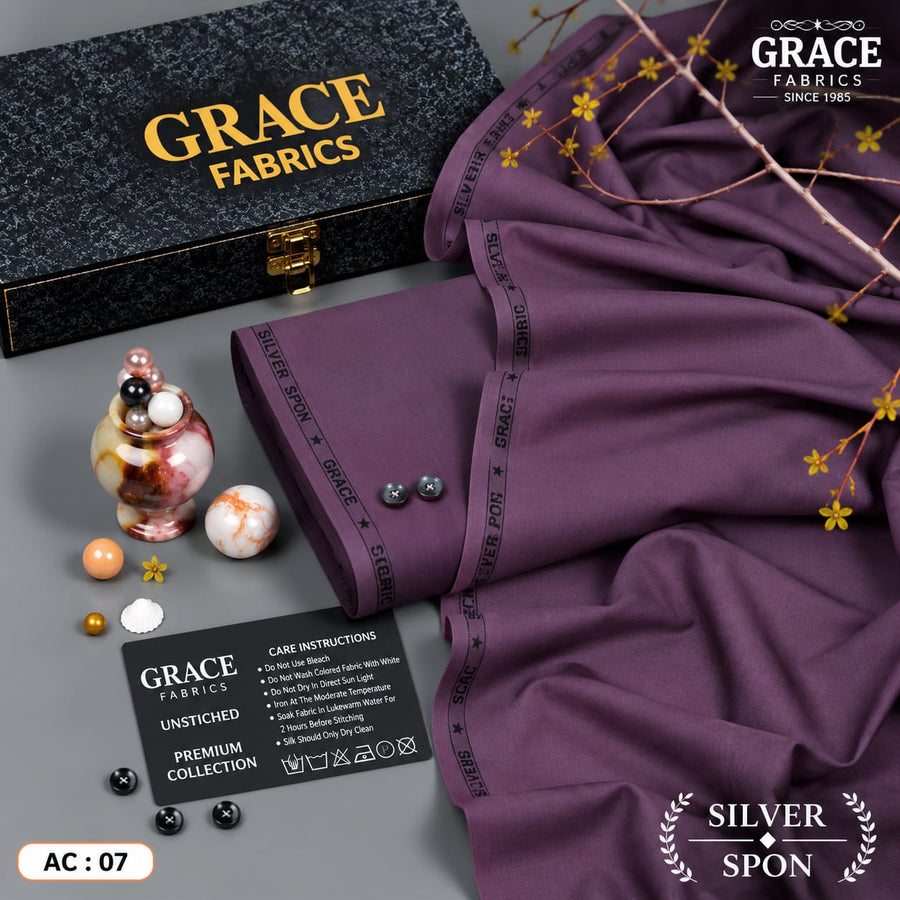 Grace Men's Luxury Unstitched Fabric – Original Box Packaging & Accessories Included