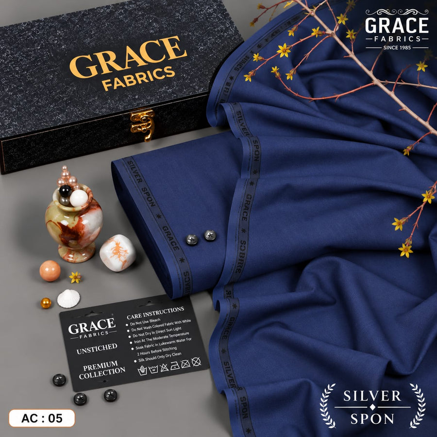 Grace Men's Luxury Unstitched Fabric – Original Box Packaging & Accessories Included