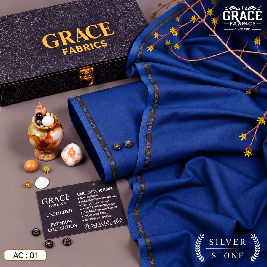 Grace Men's Luxury Unstitched Fabric – Original Box Packaging & Accessories Included