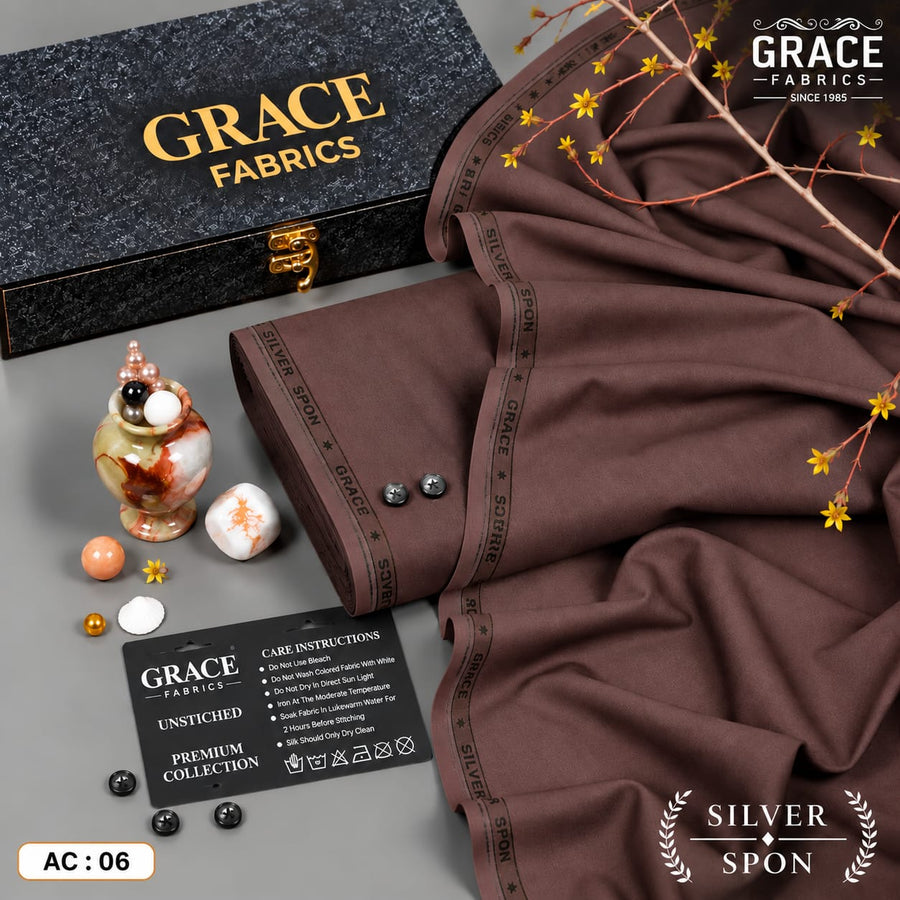 Grace Men's Luxury Unstitched Fabric – Original Box Packaging & Accessories Included