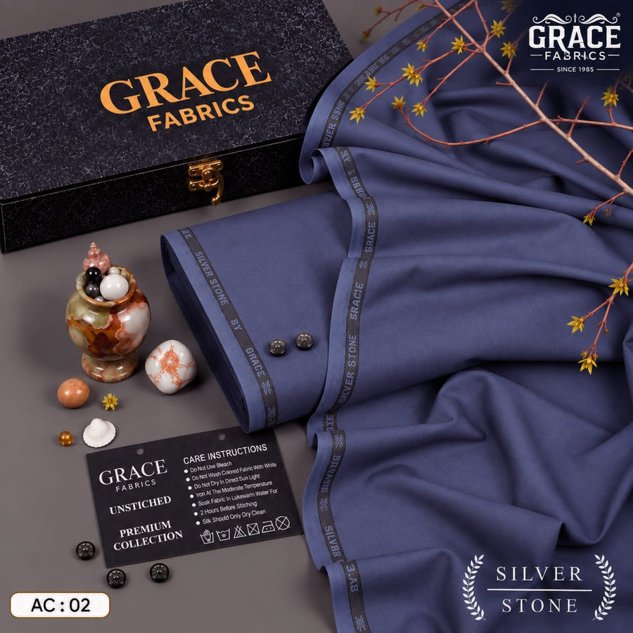 Grace Men's Luxury Unstitched Fabric – Original Box Packaging & Accessories Included